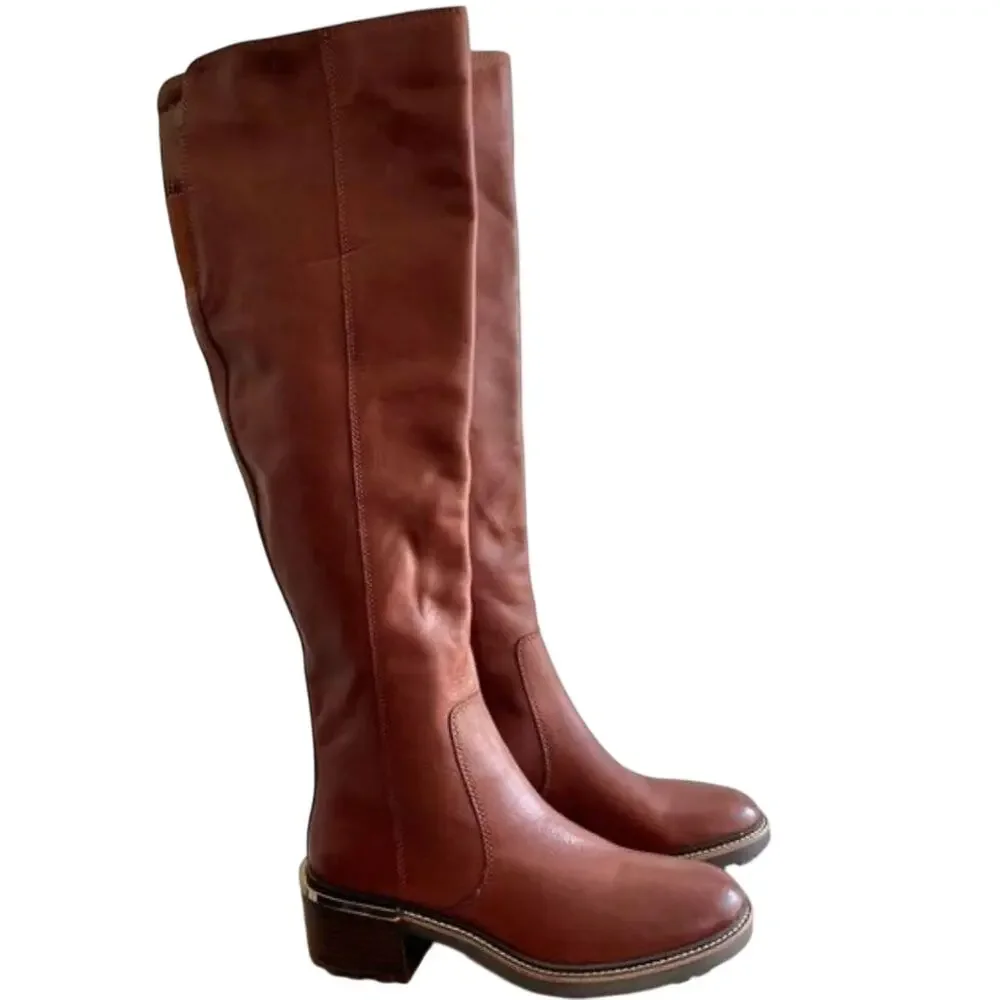 VINCE CAMUTO Kensilie Over The Knee Riding Boot In Chocolate Size 5.5M - Picture 3 of 8